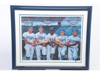 Brooklyn Dodgers 20x24 Oversized Framed Print - Very Pretty Print - Facsimile Signatures