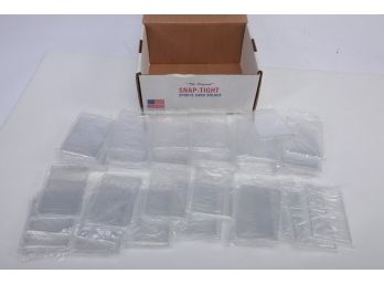 Partial Box Of Unused Plastic Snap Tight Baseball Card Cases - Brand New