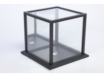Plastic Autograph Basketball Display Cases With Black Frame And Bottom
