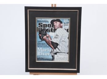 Mariano Rivera Signed SI Magazine In Framed Display - Light Signature - JSA Auction LOA