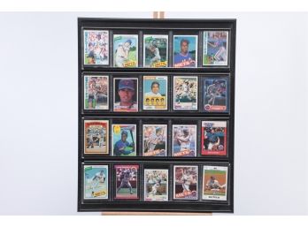 New York Mets Framed Baseball Card Display - 30 Cards
