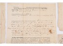 1821 Estate Document,  Mid 1800's Prospect CT Deed, 1866 Recpt With Stamp  Misc Paper