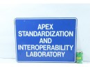 Vintage 18' X 24' Aluminum *Apex Standardization And Interoperability Laboratory* Sign