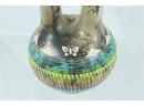 Native American Horse Hair Wedding Vase Artist Signed Hand Painted