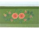 Vintage Hand Painted Metal Tole Serving Tray Flowers
