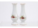 Pair Of Royal Albert Old Country Roses Vases