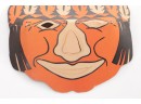 Vintage Halloween Luminous Masklite Native American Cardboard Mask