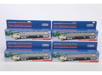 Lot Of 4 Mobil Toy Tanker Truck