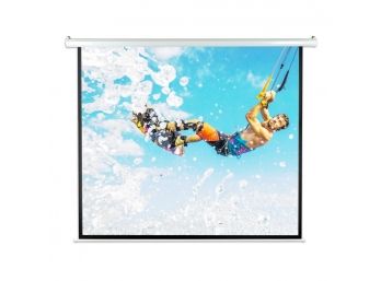 Pyle 84' Motorized Projector Screen, Electronic Automatic Projection Display, Includes Remote Control