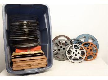 Large Lot Of Empty 8mm & 16mm Film Reels & Cases