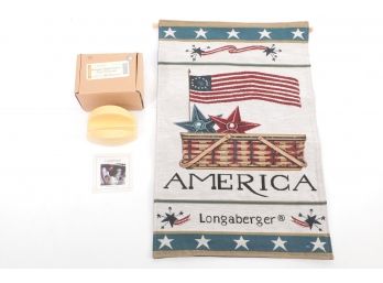 Longaberger Tapestry Wall Hanging And Taco Holder