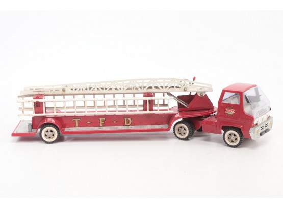 Vintage 1960s Tonka TFD Fire Truck Hook And Ladder With  30 Inches Long