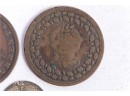 3 Antique Foreign Coins And Tokens