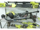Cart Of Ryobi Battery And Gas Power Hand / Yard Tools