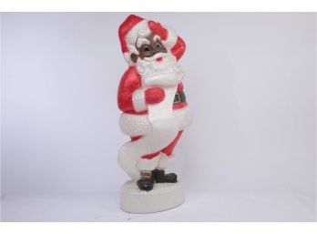 Large Black Santa Claus Blow Mold