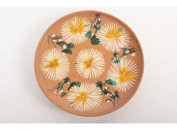 Mid Century Hand Crafted Floral Decorative Server