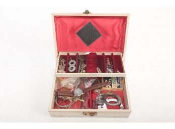 Vintage Jewelry Box Junk Drawer Lot
