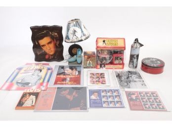 Elvis Assorted Box Lot ,Desk Lamp ,  Cup And Plate