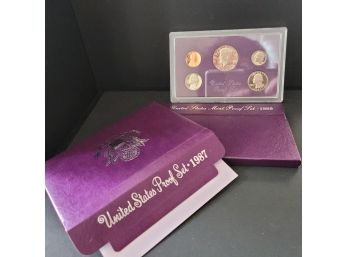 2 United State Proof Coin Sets 1987 And 1989