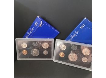 2 United State Coin Proof Sets 1971 And 1972