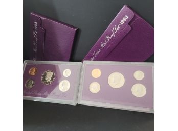 2 United State Coin Proof Sets 1992 And 1993