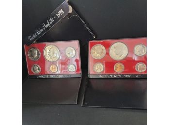 2 United States Coin Proof Sets 1974 And 1976