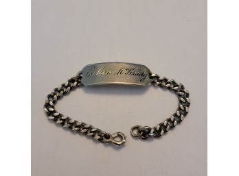 Vintage Elco Sterling Silver ID Bracelet - 1950s  .75oz