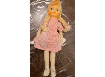 Very Clean Vintage 15' Heidi Doll With Original Tag - Made In Poland