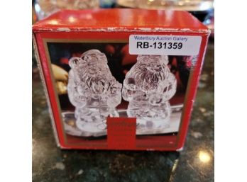 New In Box Gorham Holiday Traditions Santa Salt And Pepper Shaker Set