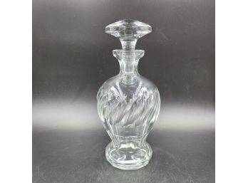10' Cut Crystal Decanter With A 12 Sided Base - Gorgeous!