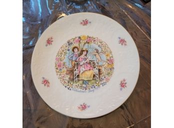 Royal Doulton Porcelain Plate - 1978 Valentines Day Plate - My Valentine Poem