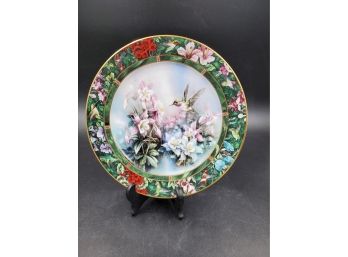 Ltd Ed Fine Porcelain Plate By Lena Liu - The Calliope Hummingbird S/n