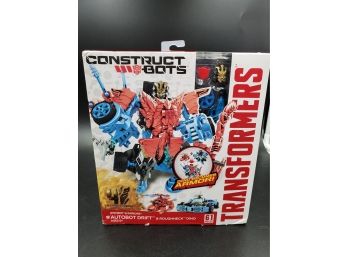 New In Box Construct Bots Autobot Drift And Roughneck Dino By Hasbro