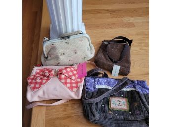 Lot Of 4 New And Used Handbags