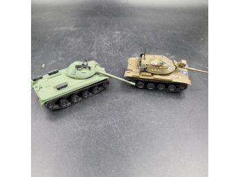 2 Vintage Zylmex Diecast Tanks M60 And T10 - Both NICE!