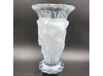 Beautiful 8.5' Crystal Vase - 3 Graces - Unmarked - Lalique?