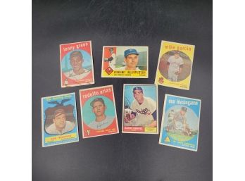 Lot Of 7 Vintage 1959 Baseball Cards - Late Greats!