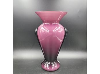 Magnificent 13' X 7' Purple Czech Vase From Private Collection