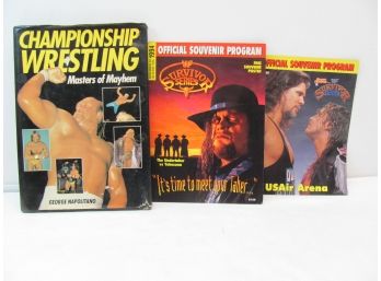 Vintage 1991 Wrestling Books & Souvenir Programs