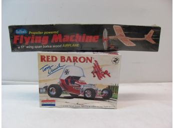 Vintage Model Lot Flying Machine & Red Baron