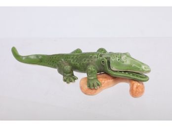 Early 1900's Ceramic Snapping Alligator