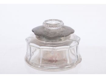 Late 1800 Early 1900 Hand Blown Inkwell With Interesting Ink Draw Feed