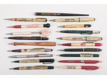 Large Grouping Advertising Pencils Mostly Waterbury CT Most Early 1900's