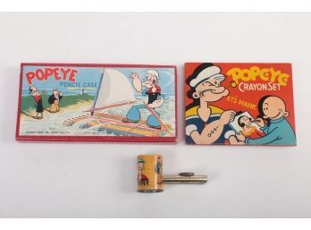 Grouping 1930-40 Popeye Items - See Description
