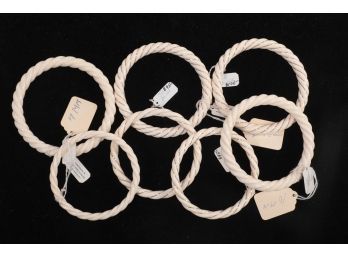 7 Carved Bone Bangle Bracelets