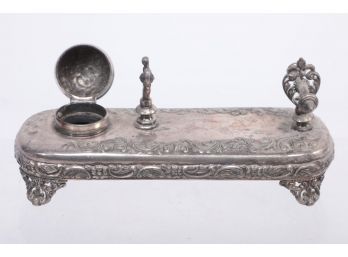 Early 1900 Meriden Britiania Co. Silver Plate Inkwell