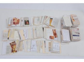 Life Long Collection Of Recipies On File Cards