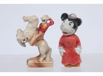 1930's Lone Ranger & Minny Mouse Figures