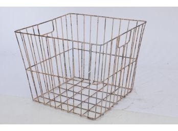 Vintage Metal Storage Basket