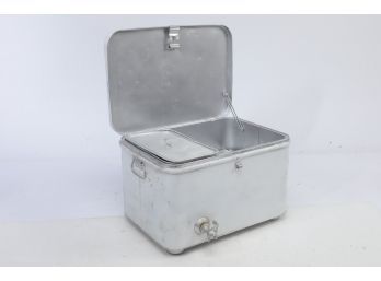 1950-60's White Metal Cooler Beverage Container